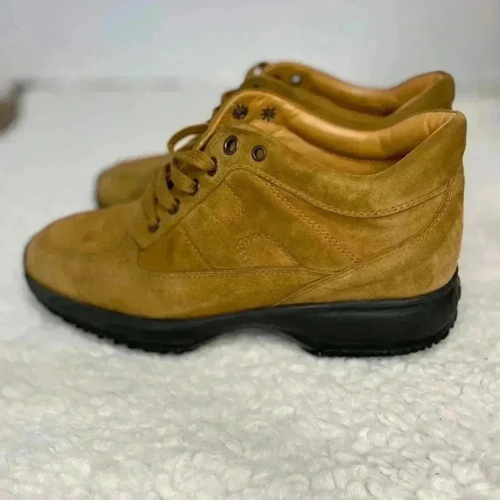 HOGAN INTERACTIVE WOMEN'S CAMEL SUEDE‎ TRAINERS Size 6.5